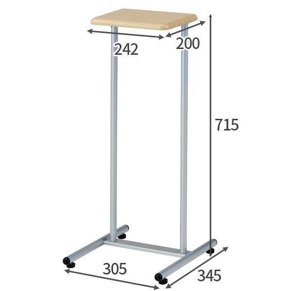 アルコール消毒液スタンド簡易型 AS-04サイズ