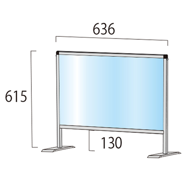 飛沫防止パーテーション450x600サイズ