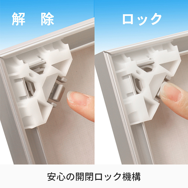 スリムエイト アルミ3段イーゼル セット パネルロック機構